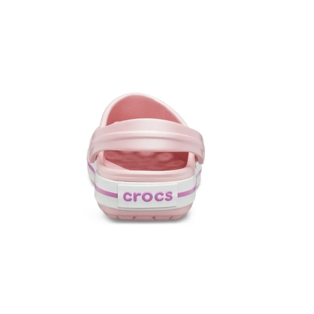 Crocs Unisex Crocband Clog Shoes, Pearl Pink/Wild Orchid Size M10/W12 - Picture 3 of 5